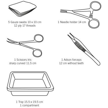 Set de suture stérile evercare - 56 pièces