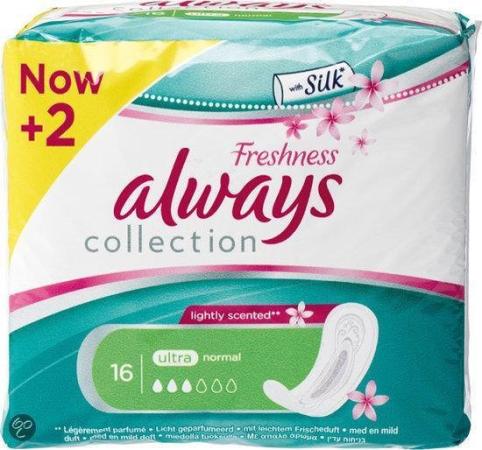 Serviette hygiénique ALWAYS Silk Freshness - Ultra Normal - 18 stuks
