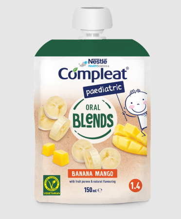 Nestlé Compleat Paediatric Oral Blends - Banaan/mango - 12 knijpzakjes