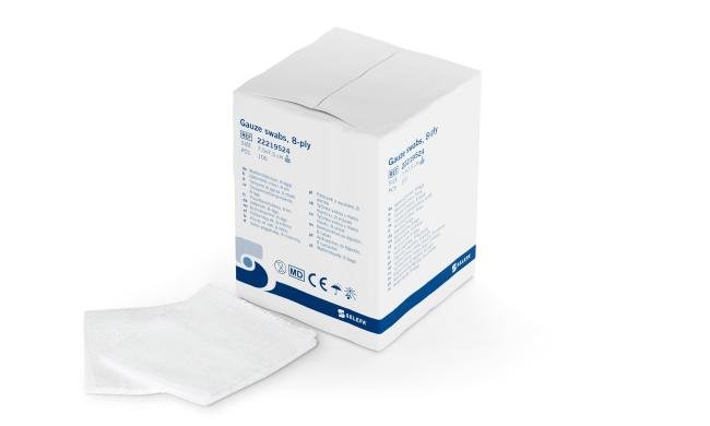 Compresse de gaze - 8-plis - NS - 7,5 x 7,5cm - 100 pièces