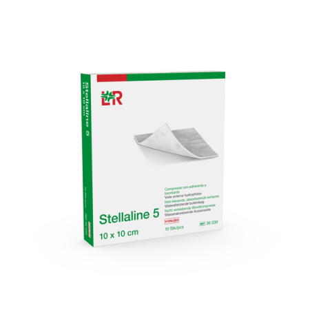 Compresse non-adhérente STELLALINE 5 - Stérile - 10 x 10cm - 100 pièces