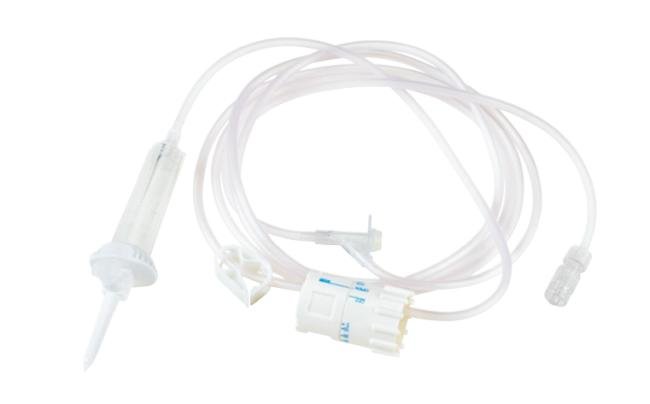 Perfusietrousse met injectiepoort en debietregelaar - 200cm - 1 stuk   (10)