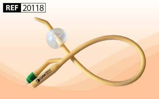 CURAS Tiemann-katheter - Gesiliconiseerd (latex) - CH14 - 10ml - 2-wegs - 40cm - per stuk