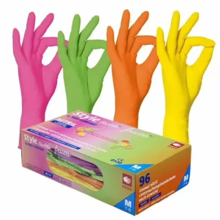 TuttiFrutti Nitril handschoenen - 4 kleuren - 96 stuks