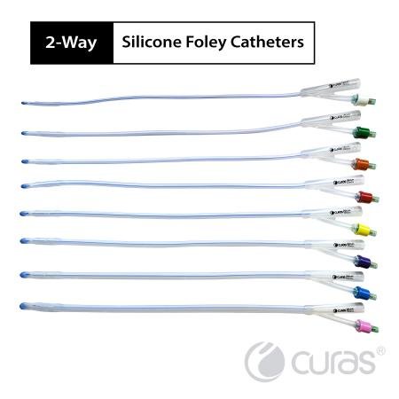 Curas Foley-katheter - 100% silicone - 2-wegs