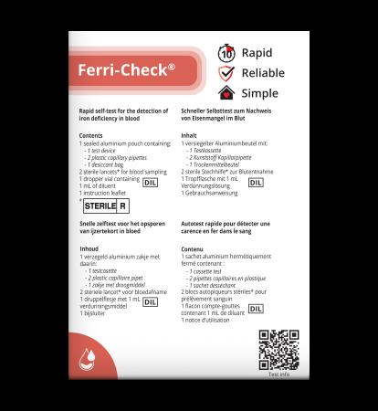 Swiss Point of Care Zelftest Ferri-Check - IJzertekort