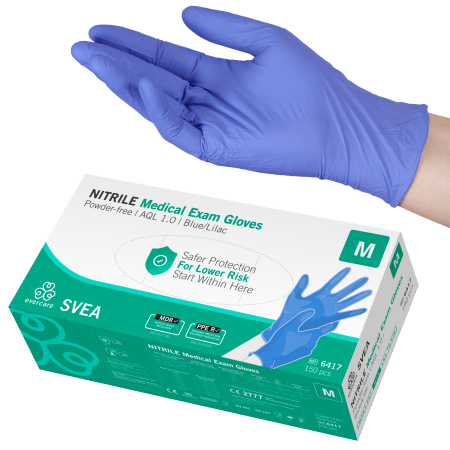 evercare SVEA Nitril handschoenen - poedervrij - 150 stuks