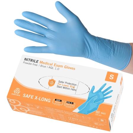 Gants en nitrile evercare a manchette longue