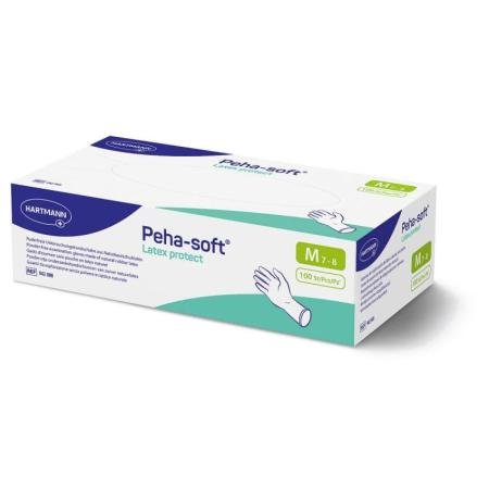 Peha-Soft Latex handschoenen - poedervrij - 100 stuks