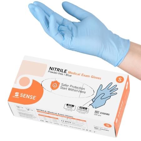 Selefa Sense nitril handschoenen - Poedervrij - Blauw - 200stuks