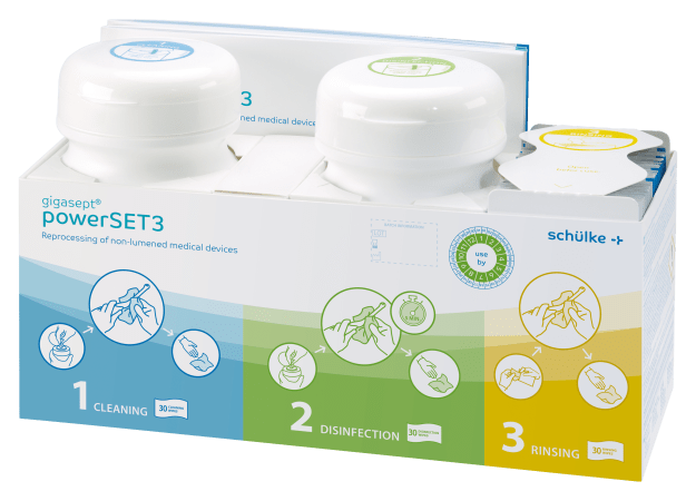 Gigasept powerSET3 pour sondes sans lumière interne – par kit (= 30 procédures)