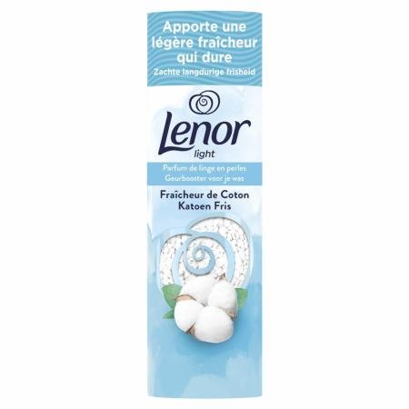 Parfum de linge en perles Lenor light - Fraîcheur de coton - 235g