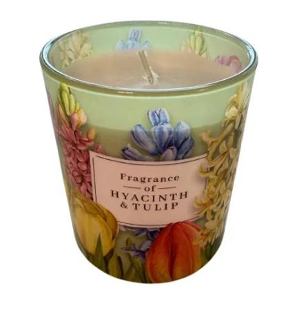 Bougie parfumée en verre coloré - 135g - Assortiment de parfums