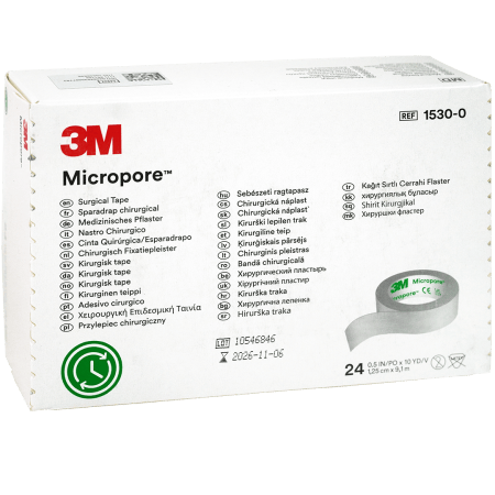 Micropore non woven - 1,25cm x 9,14m - 24 stuks