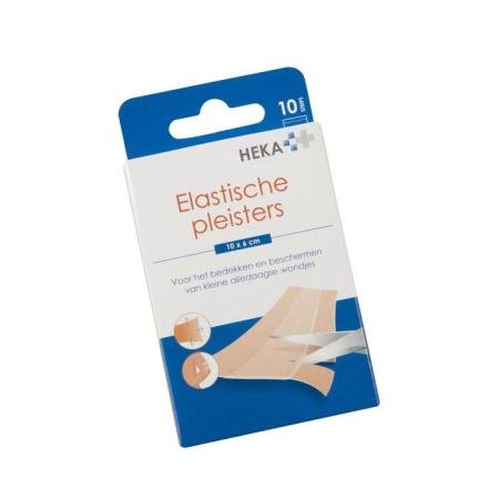 Pansement rapide élastique HEKA - Couleur chair - 6cm x 1m - 10 pièces