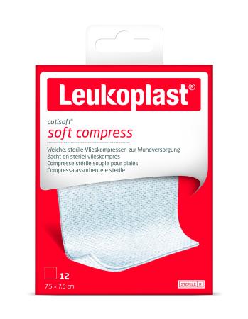 Compresses non-tissées Cutisoft - Stérile - 7,5 x 7,5cm - 12 pièces