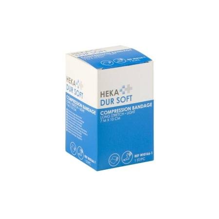 Bandage de compression élastique HEKADUR Soft - Extensibilité longue - 10cm x 7m - par pièce