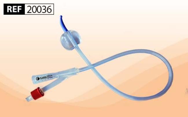 CURAS Tiemann-katheter - 100% silicone - CH18 - 10ml - 2-wegs - 40cm - per stuk