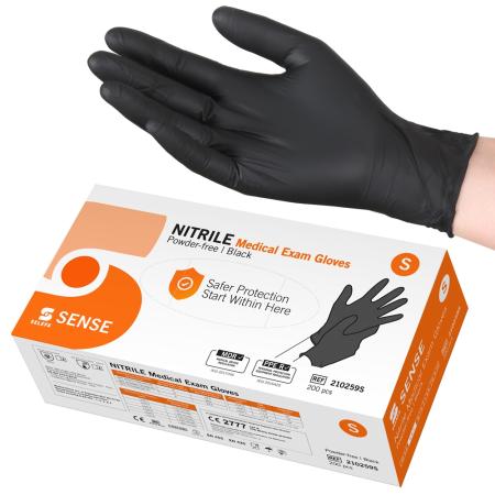 SELEFA Nitril handschoenen - Zwart - Poedervrij - Small - 200 stuks