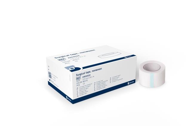 SELEFA Non-woven tape - 2,5cm x 9m - 12 stuks