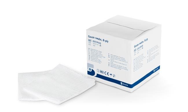 SELEFA Gaaskompressen - NS -  8-laags - 10 x 10cm - 100 stuks