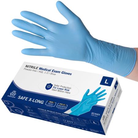 evercare Nitril handschoenen met lange manchet -  Large - 100 stuks