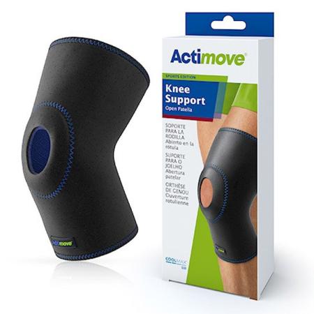Actimove Orthèse de genou (Ouverture rotulienne) - Sport - Small - Noir