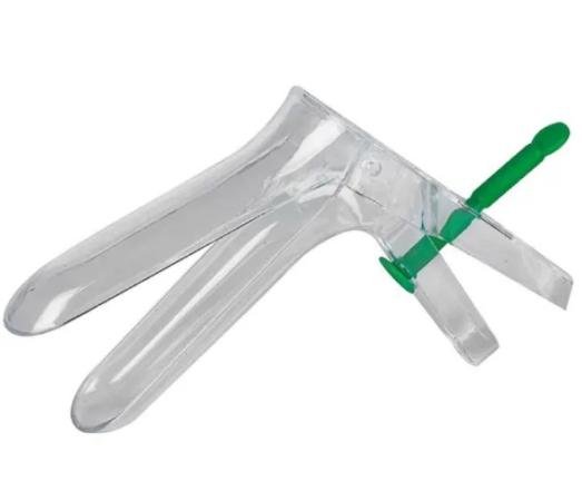 Spéculum gynecologique jetable - Type Cusco - Large (30mm - vert) - Stéril - par pièce