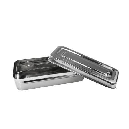 Inox instrumentendoos - Vlak - 18 x 8 x 4cm - Premium Label