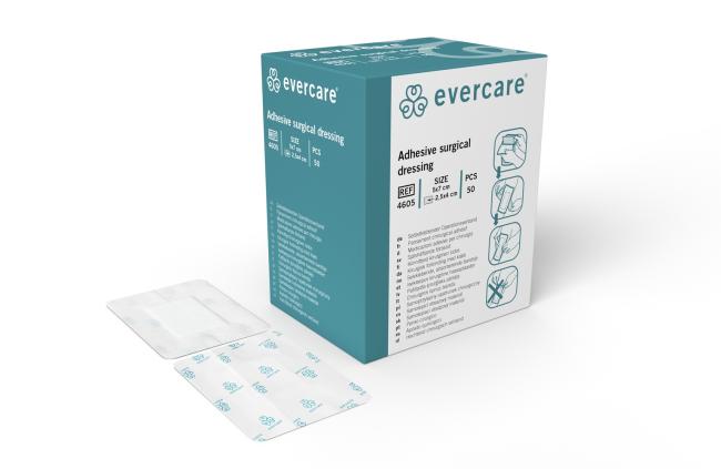 evercare plâtre stérile non tissé 7 x 5 cm - 50 pièces (4605)