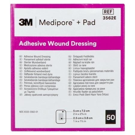 Medipore+pad - 5 x 7,2cm - 50 stuks