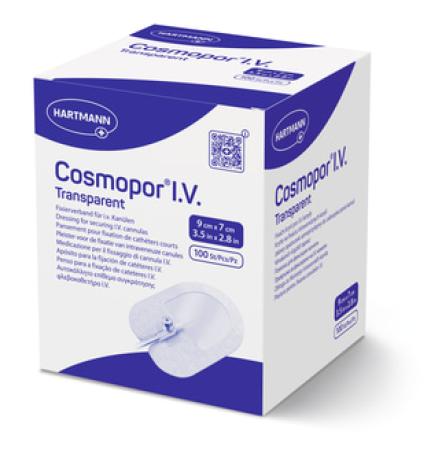 Pansement de fixation pour cathéter IV Cosmopor – 6 x 8cm – Stérile – 50 pièces
