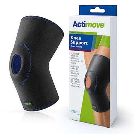 Actimove Orthèse de genou (Ouverture rotulienne) - Sport - Large - Noir