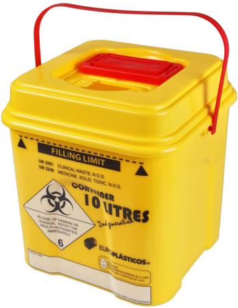 Collecteur d'aiguilles 10 litres - par pièce