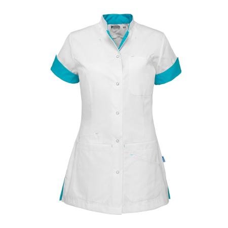 LIVIA Damesjack - Wit/turquoise