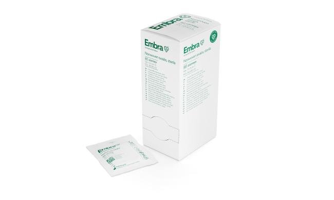 Compresses non-tissées EMBRA - Stériles - 5 x 5 cm - 30 x 5 pièces