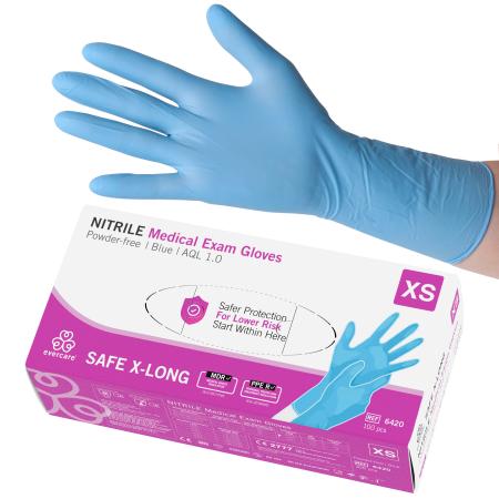 evercare Nitril handschoenen met lange manchet - XS - 100 stuks