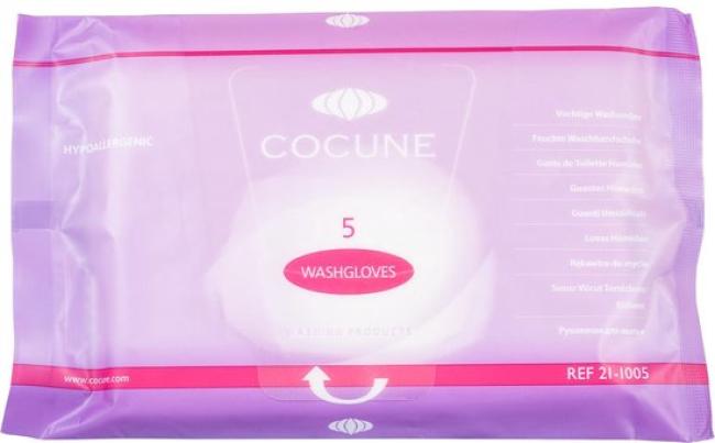 Cocune gants de toilette humides - Hypoallergénique - Pas parfumé - 5 pièces