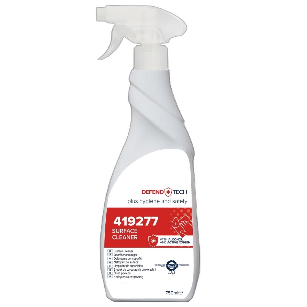Motivatie wastafel Rechtsaf Oppervlakte-ontsmetter Surface Cleaner spray 6 flessen van 750 ml + 3  spraykoppen – COVID-19 - Deforce Medical
