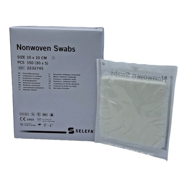 SELEFA kompressen non-woven steriel 10 x 10 cm