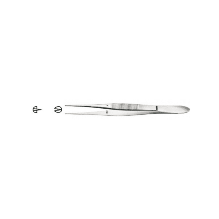101071-Chirurgische-pincet-Semken-1x2-recht-12.5cm