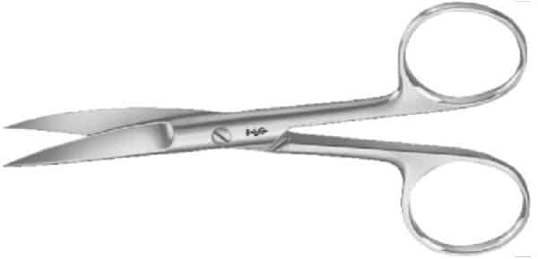 108326- Aesculap Chirurgische schaar opwaarts gebogen pt/pt 14,5cm