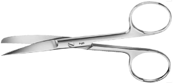 108349-Aesculap Chirurgische schaar opwaarts gebogen pt/st 14,5cm