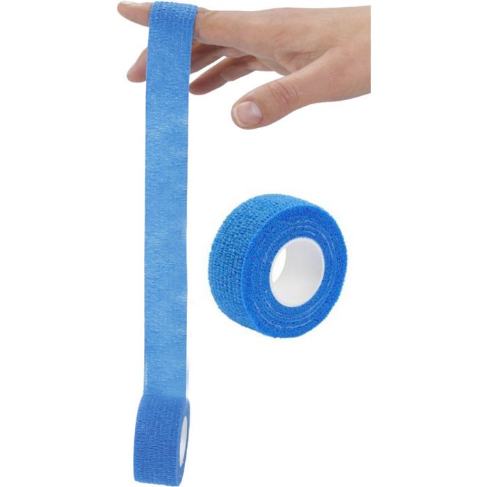 Snelpleister op rol voor vingers - blauw - 2,5cm x 4,5m - 2 rollen