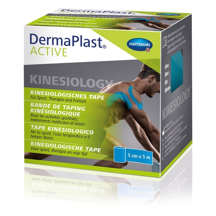 DermaPlast® ACTIVE Kinesiology Tape - Blauw - 5cm x 5m