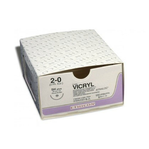 Vicryl 2/0 75cm 24TRI3/8 JV453 36st