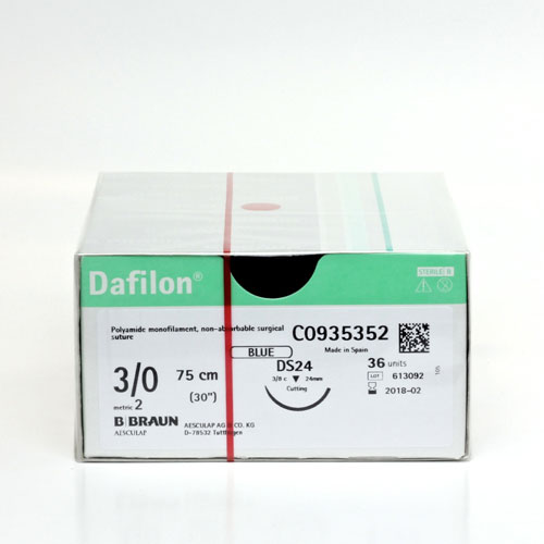 Dafilon Blue 3/0 DS 24mm 45 cm 36 stuks