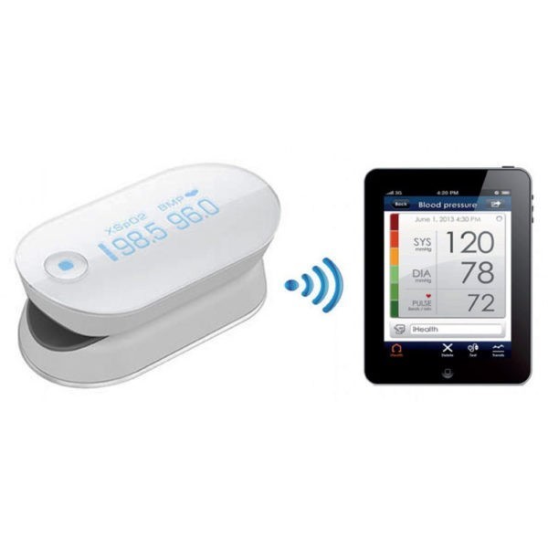 Oxymètre de pouls pour doigt - iHealth Air Wireless - compatible avec iPhone et iPad