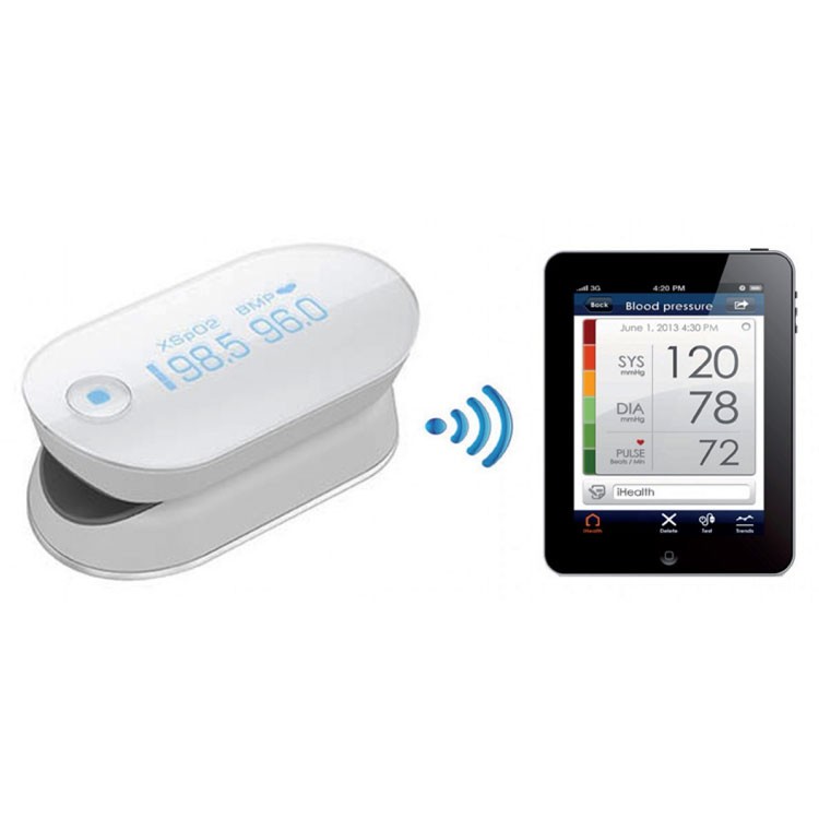 Oxymètre de pouls pour doigt - iHealth Air Wireless - compatible avec  iPhone et iPad - Deforce Medical