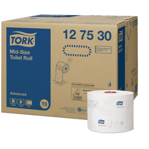 Tork Mid-Size Toilet Roll 10 cm / 100 m wit - 27 stuks